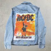 J- HOM AC/DC North American Tour Abercrombie Reworked Denim Jacket - XS