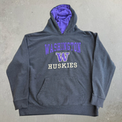 J- Vintage University Of Washington Huskies Embroidered Text Hoodie - XL