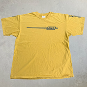 J- Vintage Nike Text Graphic Yellow Tee - XL