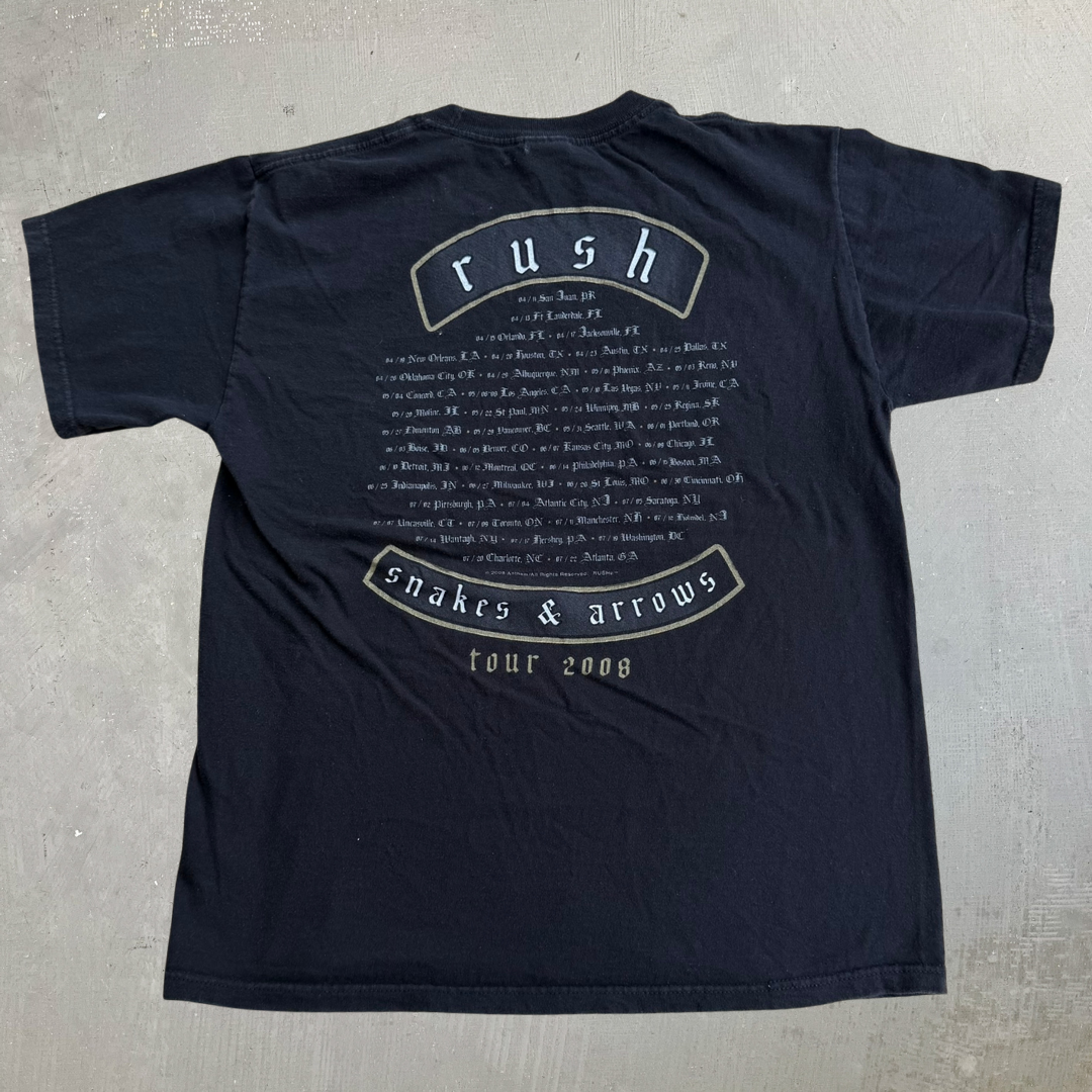 J- Vintage '08 Rush Snakes & Arrows Tour Graphic Tee - M