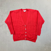 F- Vintage Izod Cardigan Knit Sweater