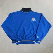 Vintage NBC Sports Embroidered Text & Logo Made In USA Turtle Crewneck - L
