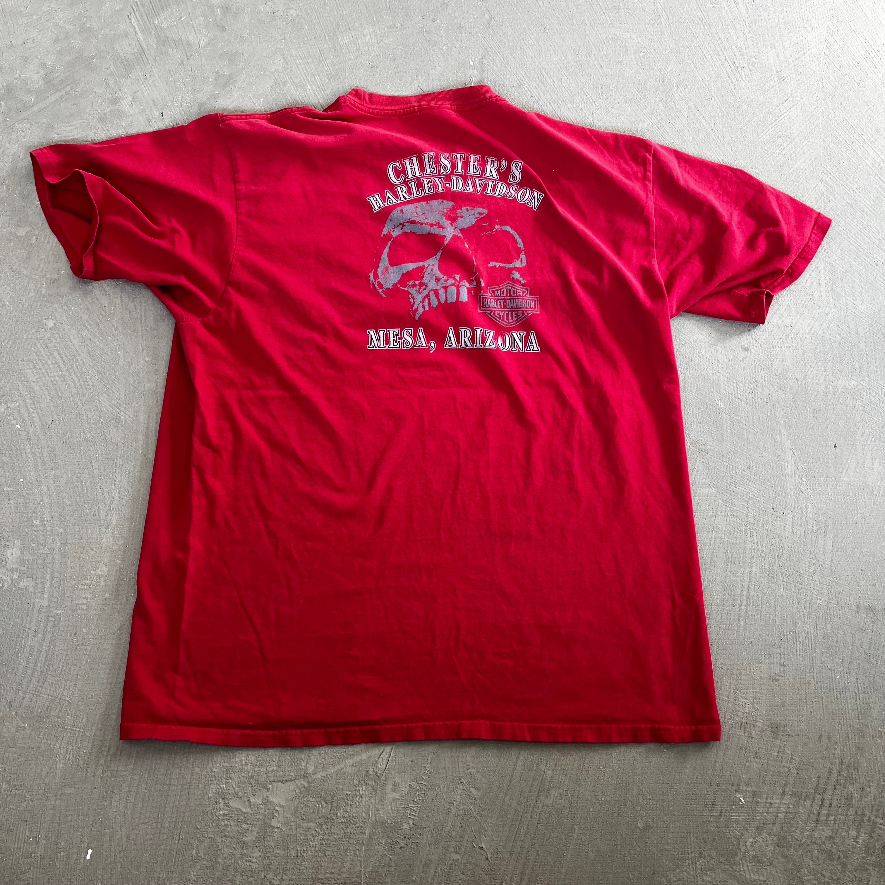 F- Vintage Harley Davidson Mesa Arizona Graphic Pocket Tee
