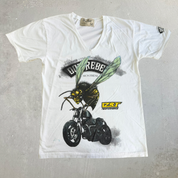 Vintage Dom Rebel Wasp Motorcycle Made In Canada V Neck Tee - M