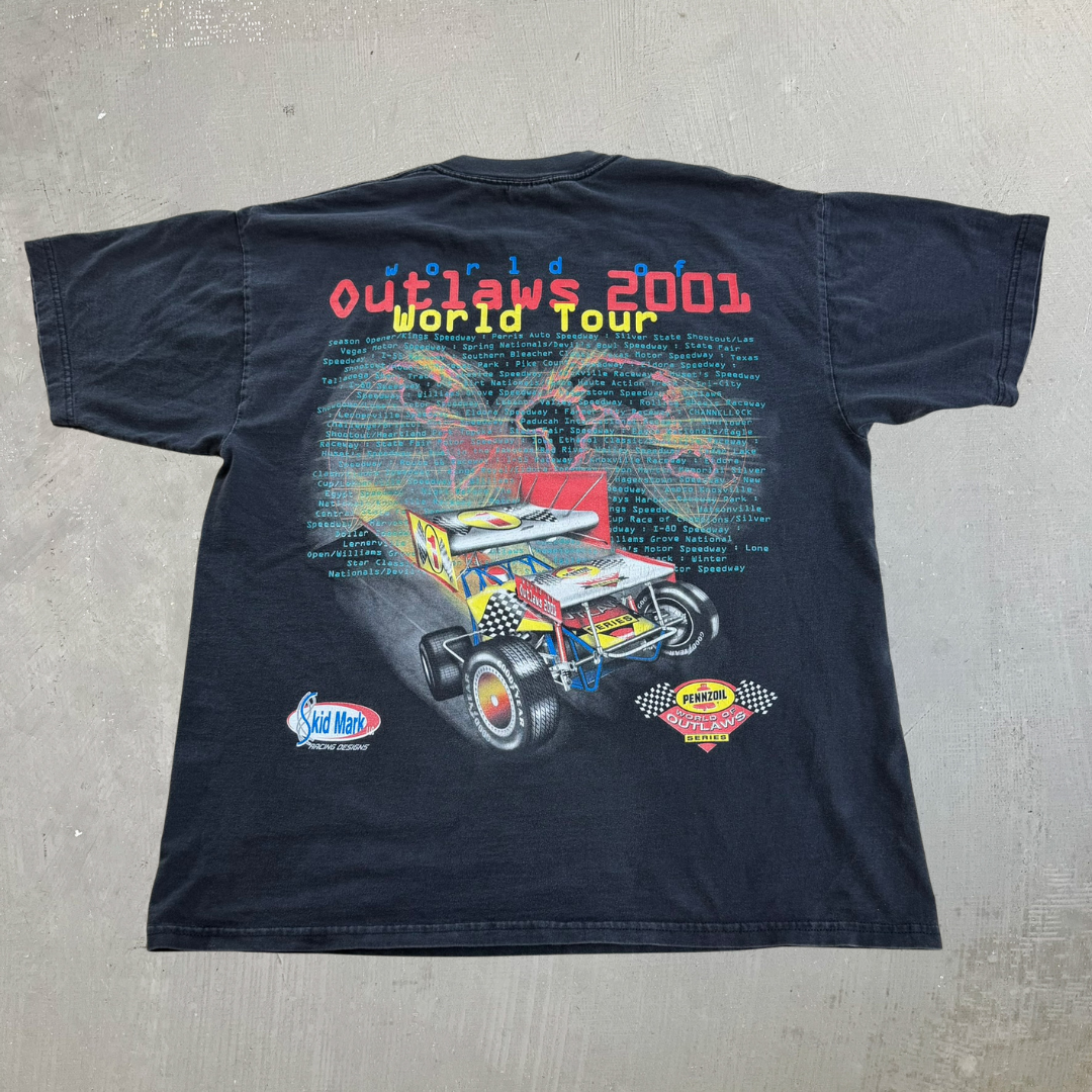J- Vintage '01 World Of Outlaws Pennzoil Series Racing Graphic Tee - XL