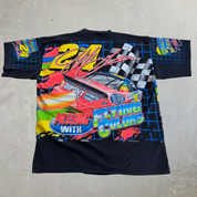 J- Vintage '97 Nascar Jeff Gordon Jeff's Jet Jumbo Print Graphic Made In USA Tee - XL