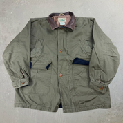 J- Vintage LL Bean Fleece/Quilt Lined Barn Jacket - L