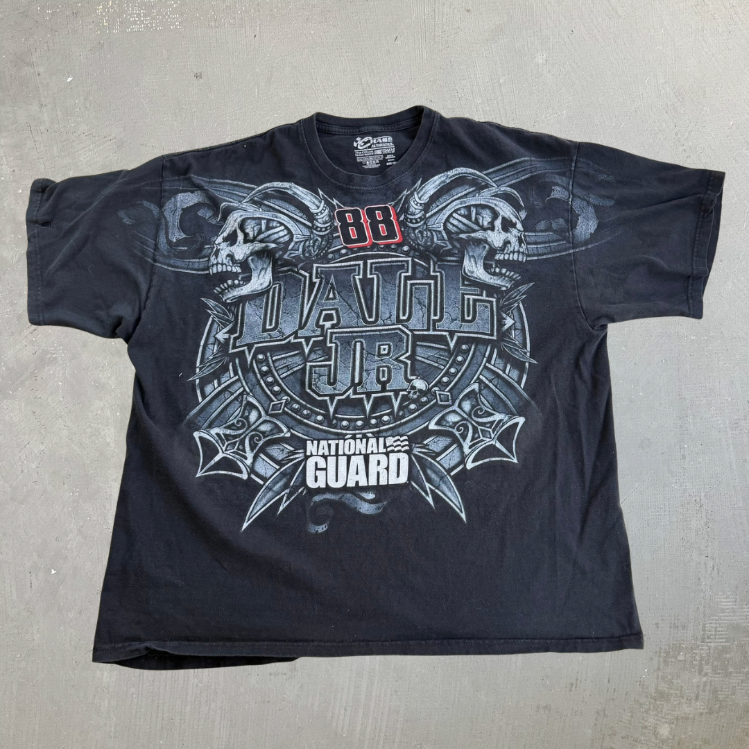 Vintage Nascar Dale Jr National Guard Jumbo Print Graphic Tee - 2XL