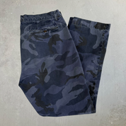 Vintage Polo RL Stretch Straight Fit Blue Camo Chino Pants - 34/32 (Measures 34/29)