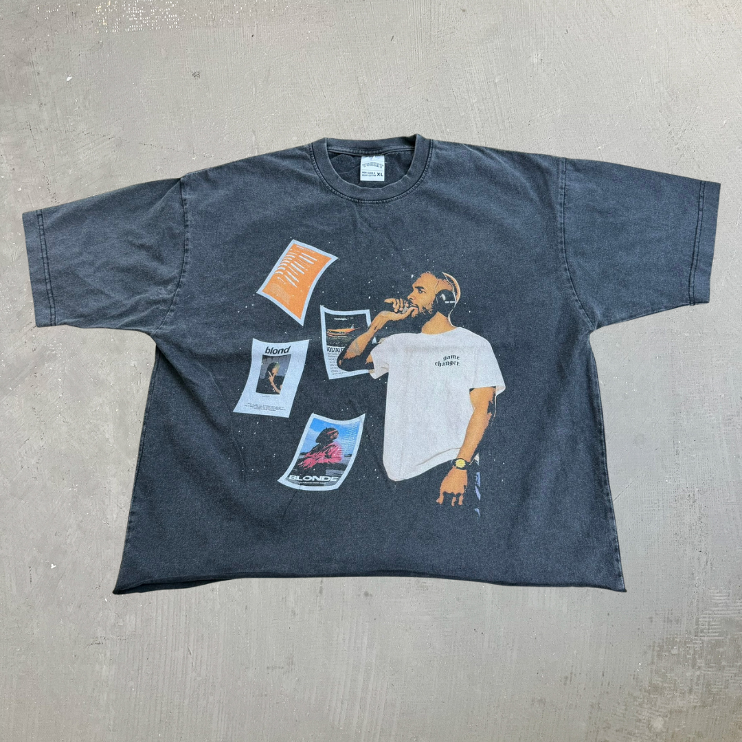 J- Frank Ocean Album Covers Graphic & Picture Cropped Tee - XL
