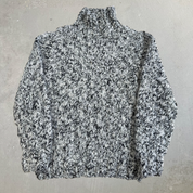 Vintage 90s Polo RL Mock Neck Pullover Hand Knit Wool Knit Sweater - M/L