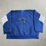 J- Vintage 90s Dallas Cowboys NFL Starter Embroidered Logo Zip Up Winter Jacket - XL