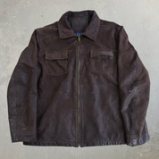 Vintage Gap Brown Zip Up Leather Jacket - L