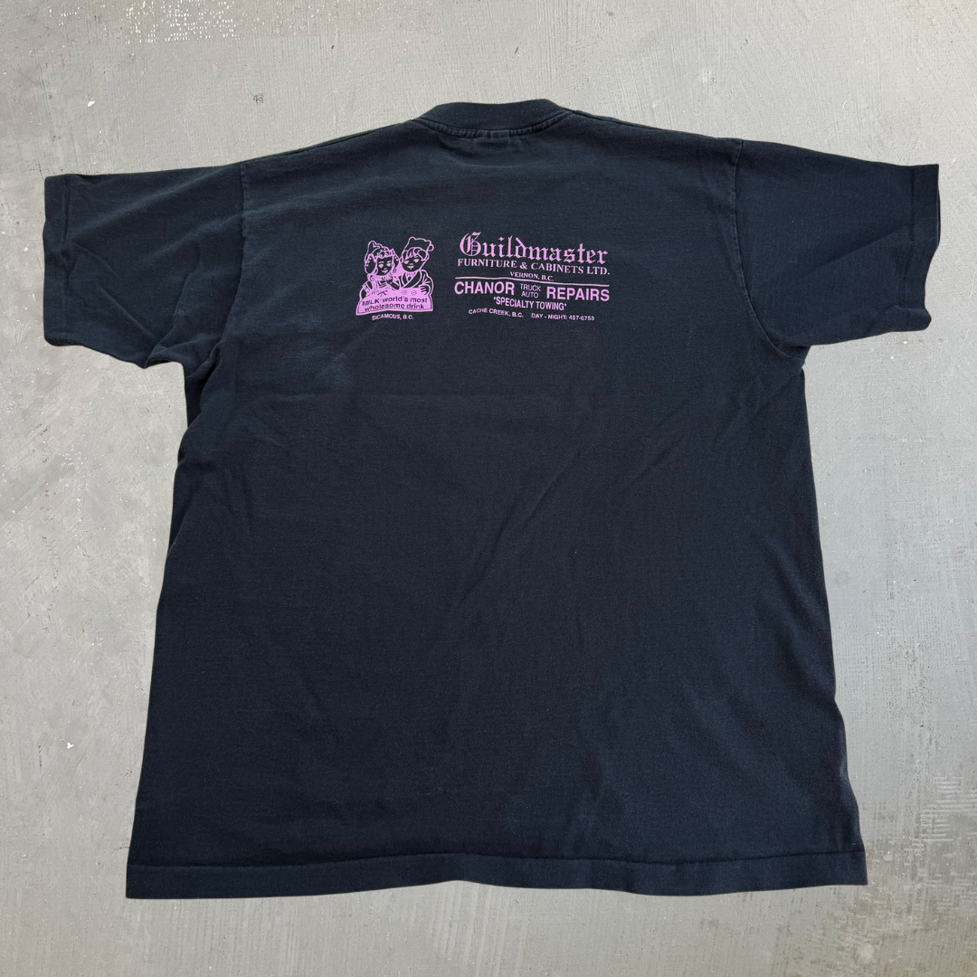 J- Vintage '93 British Columbia Regional Swimming Championship Graphic Single Stitch Tee - XL