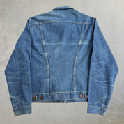 J- Vintage 70s Wrangler 4 Pockets Made In USA Denim Trucker Jacket - 46 Long (fits L)