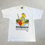 J- Vintage '88 Grandpasaurus Graphic Made In USA Single Stitch Tee - L