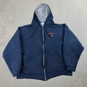 J- Vintage Disney Disneyland Embroidered Text & Mickey Zip Up Hoodie - XL