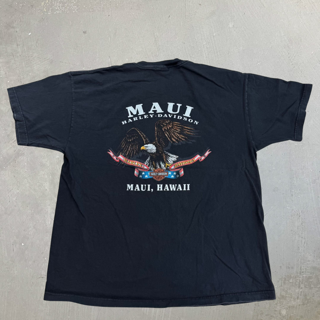 J- Vintage '03 Harley Davidson Maui Hawaii Graphic Tee - XL