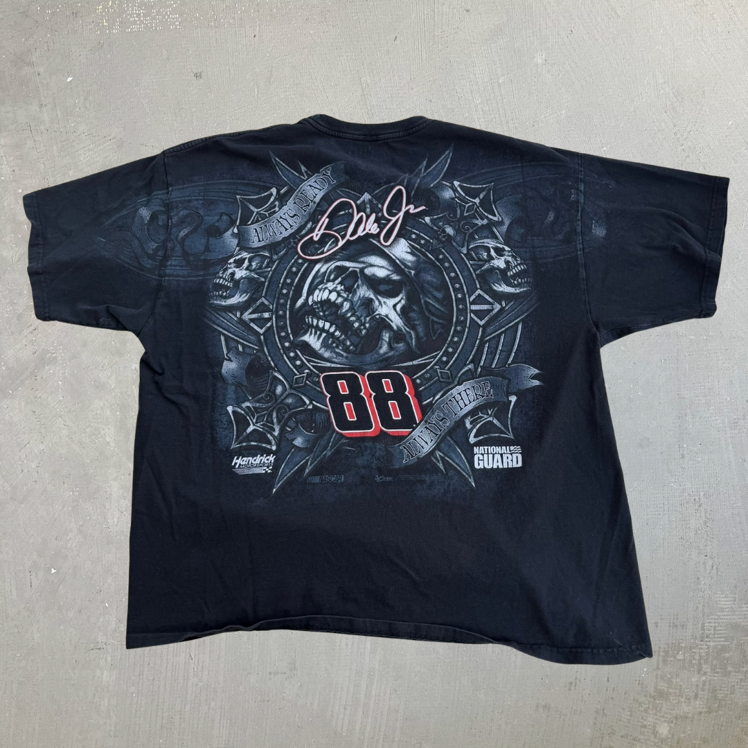 Vintage Nascar Dale Jr National Guard Jumbo Print Graphic Tee - 2XL