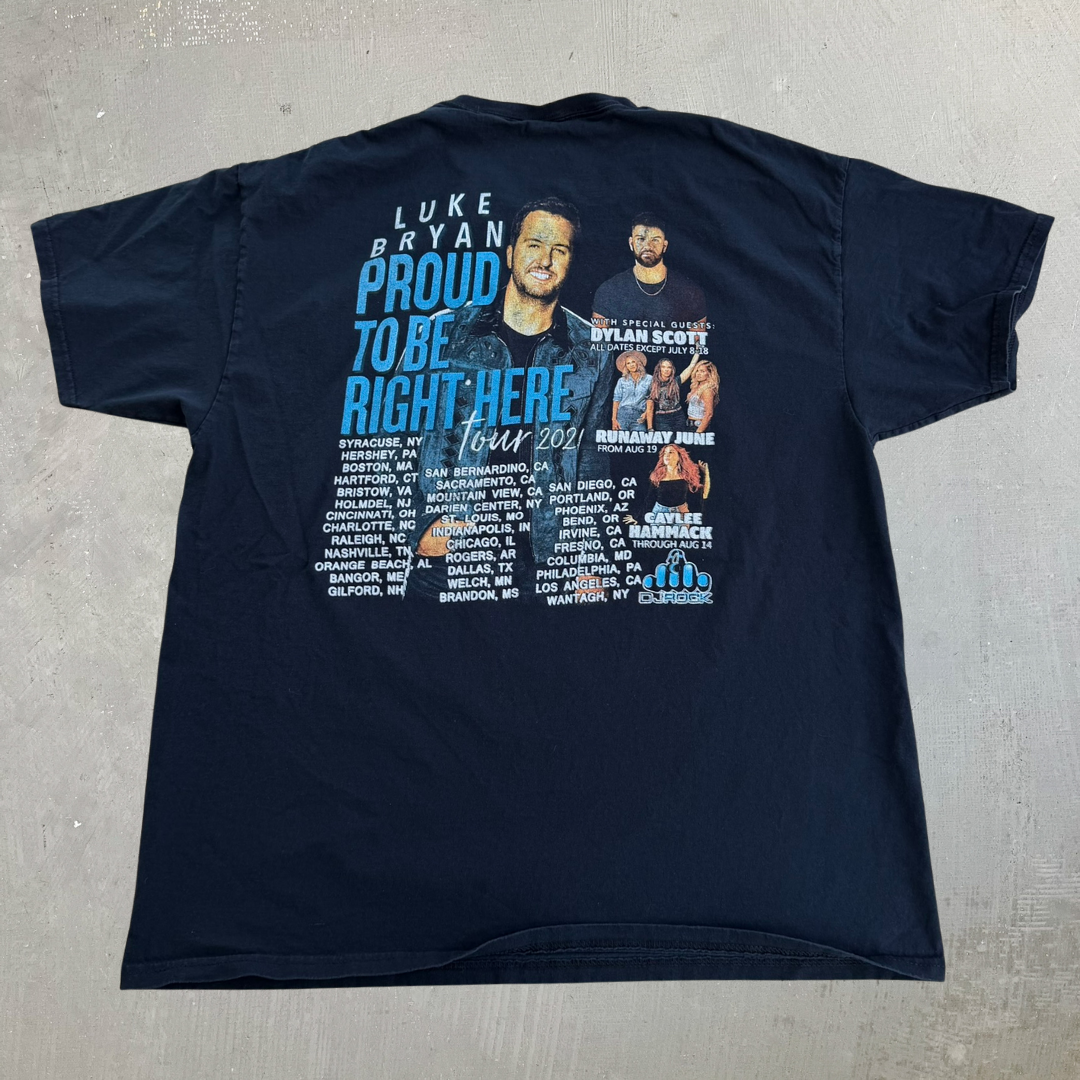 J- '21 Luke Bryan Proud To Be Right Here Tour Picture Tee - XL