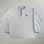 J- Vintage Los Angeles Rams NFL Logo Athletic Embroidered Logo Henley Crewneck - L
