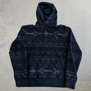J- 2010s Polo RL Embroidered Logo & All Over Print Patterned Hoodie - M