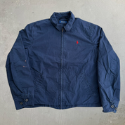J- Vintage Polo RL Embroidered Logo Zip Up Lightweight Jacket - L