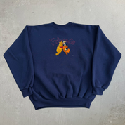 Vintage Disney Winnie The Pooh & Tigger Friends Embroidered Graphic Made In USA Crewneck - L