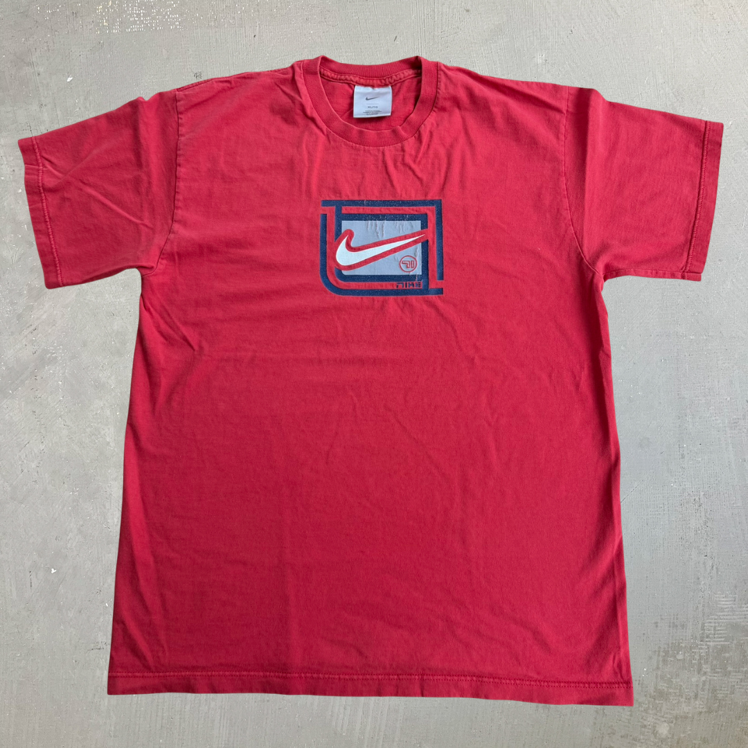 J- Vintage Nike Swoosh & Text Graphic Made In Canada Tee - L