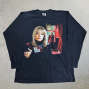 J- Vintage '99 Leann Rimes Picture Made In USA Long Sleeve Tee - L