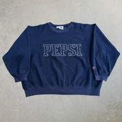 Vintage 90s Pepsi Embroidered Text Logo Pullover Polar Fleece - XL