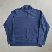 J- Vintage Lacoste Embroidered Logo Quarter Zip Crewneck - L