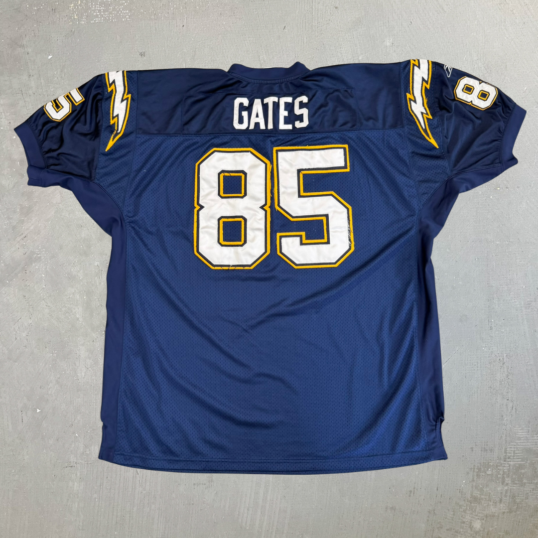 J- Vintage San Diego Chargers Antonio Gates NFL Reebok Football Jersey - 58 (fits 2XL)