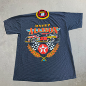 J- Vintage '93 Nascar Davey Allison Havoline Car Graphic Made In USA Single Stitch Tee - XL