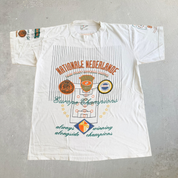 J- Vintage '91 Lotto Netherland National Soccer Team 1988 Europe Champions Graphic Made In USA Tee - L