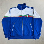 Vintage Adidas Italia Embroidered Patch Zip Up Track Jacket - XL