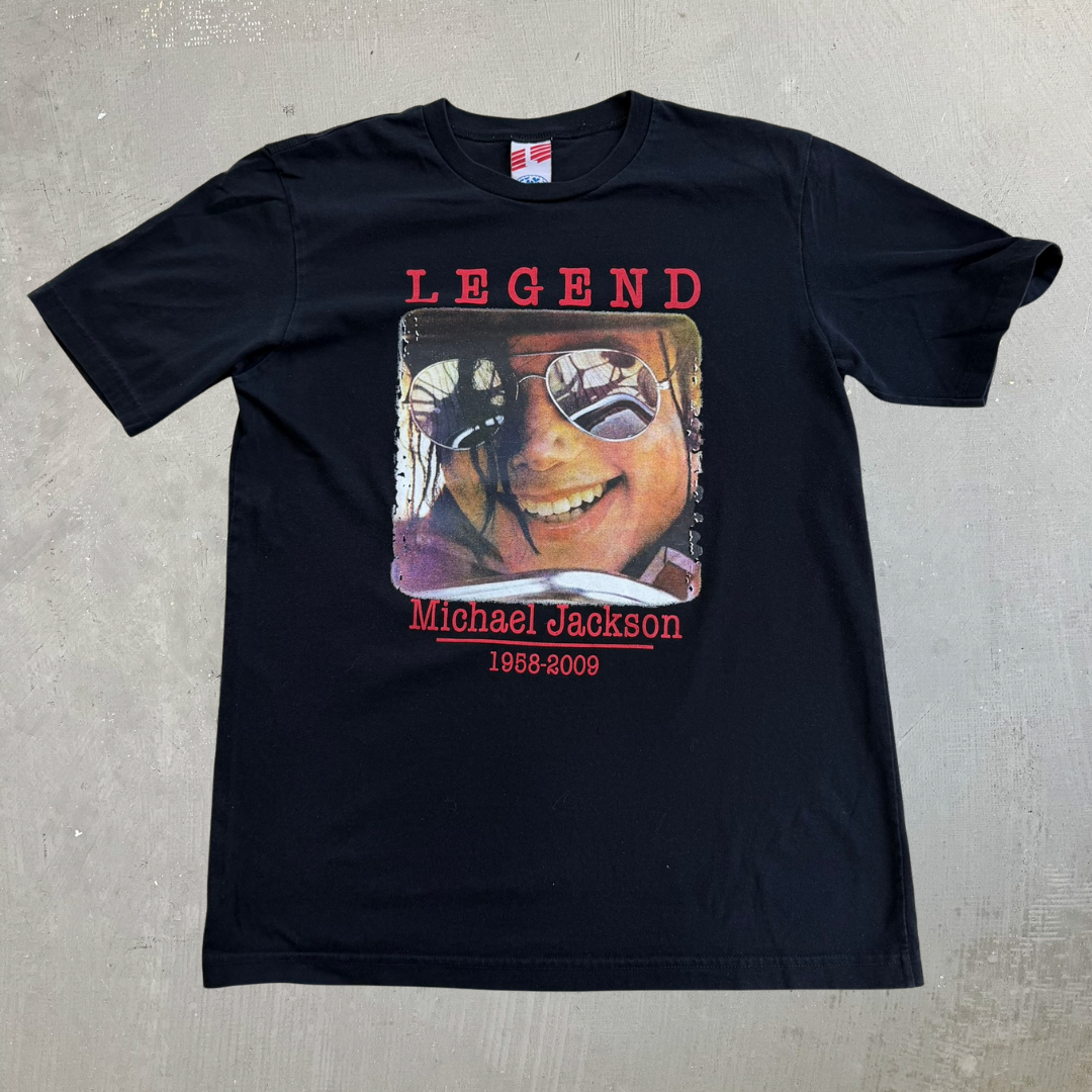 J- Vintage Michael Jackson Legend Picture Tee - L
