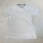 J- Vintage Gue$$ Jeans USA Embroidered Text Striped Tee - XL