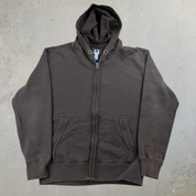 J- Vintage Gap Blank Brown Zip Up Hoodie - M