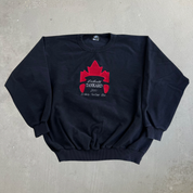 Vintage '01 Labatt Tankard Sydney Curling Club Embroidered Graphic Made In Canada Crewneck - L