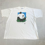 J- Vintage '95 Earthwork Extinct Is Forever Panda Graphic Made In USA Single Stitch Tee - 2XL