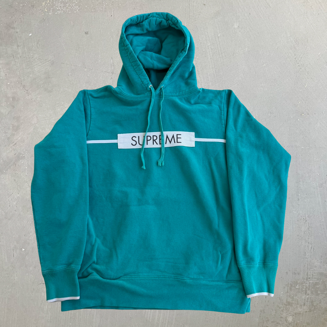 J- '17 Supreme Chest Twill Tape SS17 Teal Hoodie - M