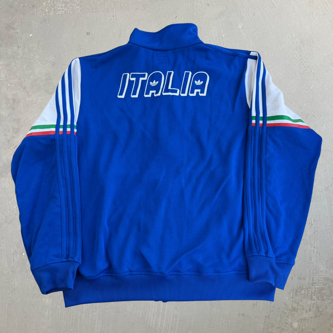 Vintage Adidas Italia Embroidered Patch Zip Up Track Jacket - XL