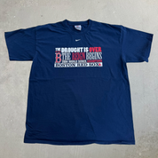 J- Vintage '04 Boston Red Sox MLB Nike World Series Champions Text & Logo Tee - XL