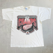 J- Vintage '98 Detroit Red Wings NHL Western Conference Champs Graphic Made In USA Tee - M
