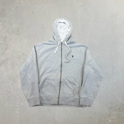 F- Vintage Polo Ralph Lauren Embroidered Logo Zip Up Hoodie
