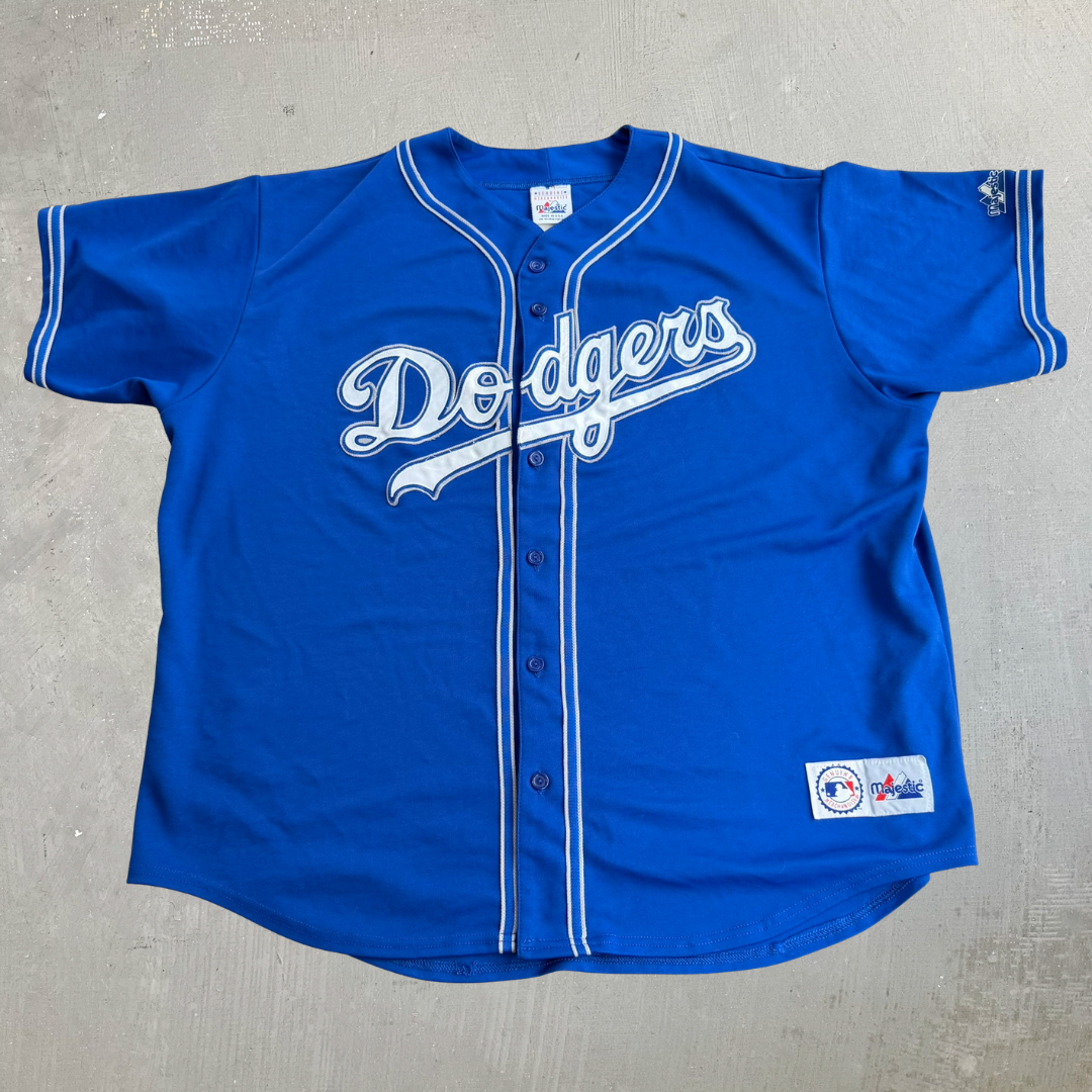 J- Vintage Los Angeles Dodgers MLB Majestic Made In USA Baseball Jersey - 2XL