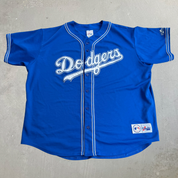 J- Vintage Los Angeles Dodgers MLB Majestic Made In USA Baseball Jersey - 2XL