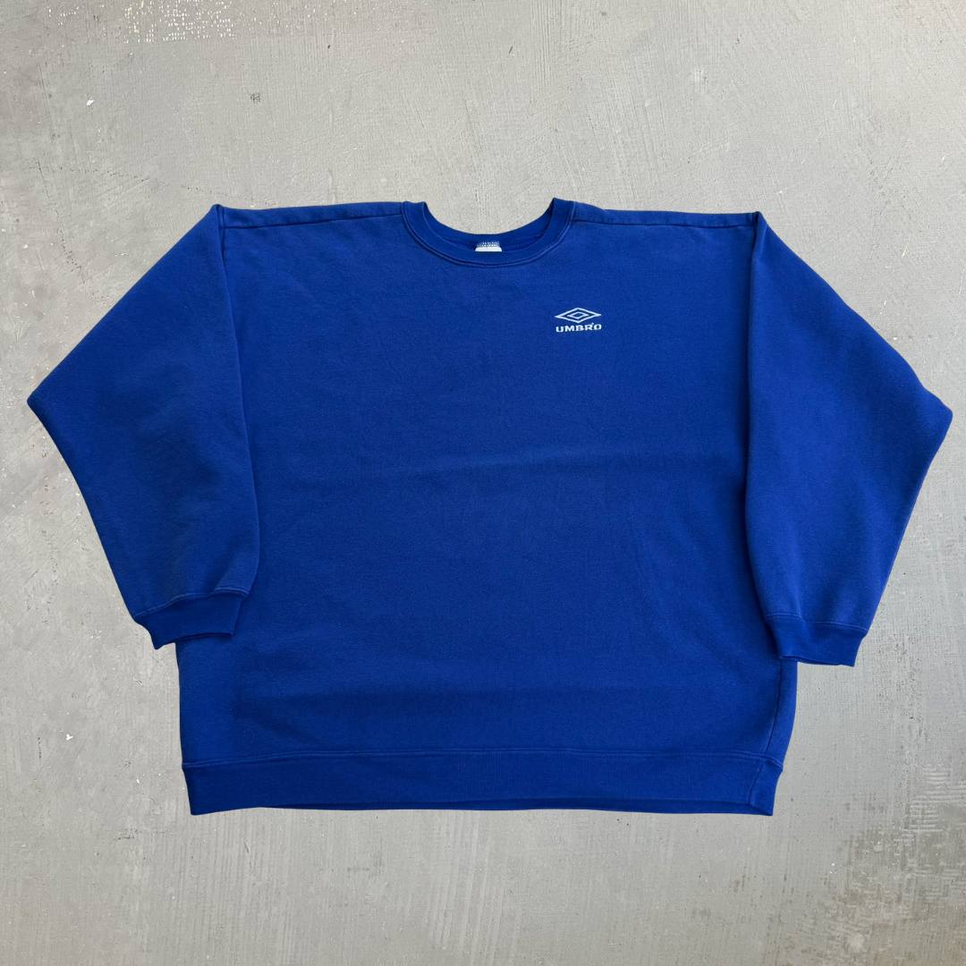 J- Vintage 90s Umbro Embroidered Logo Made In USA Crewneck - 2XL
