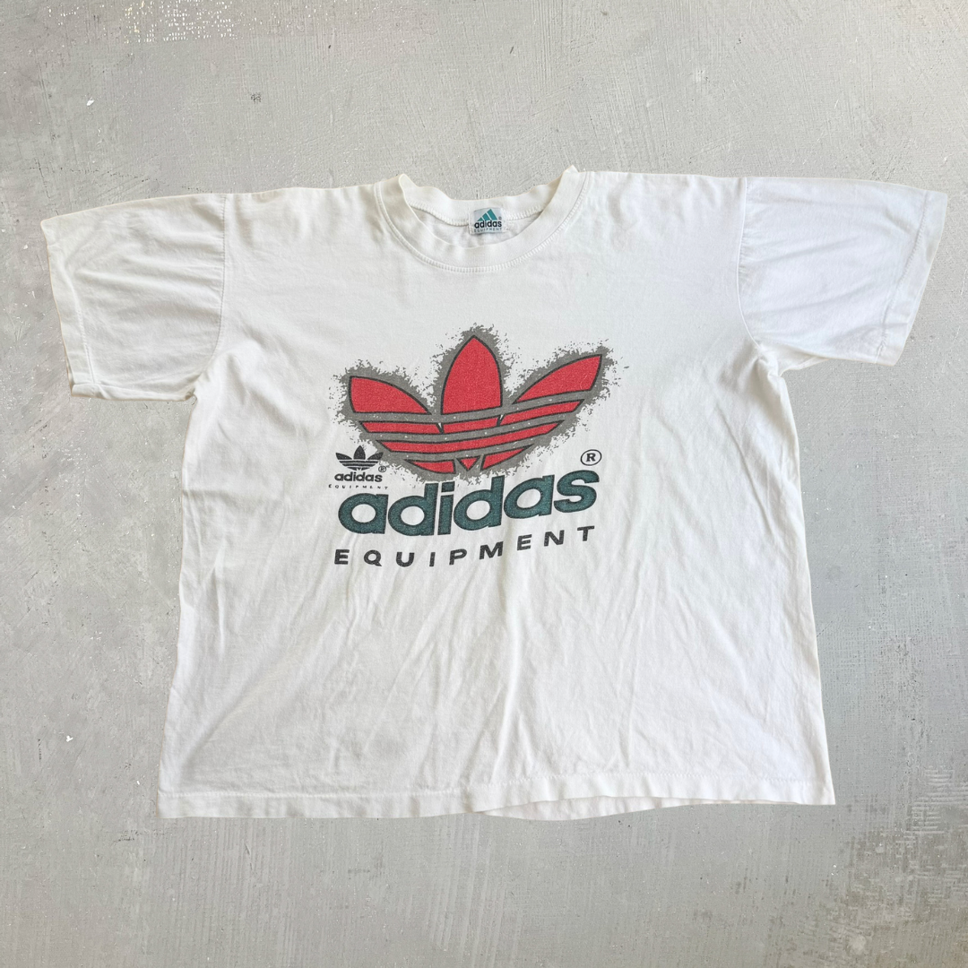 J- Vintage 90s Adidas Equipment Graphic Single Stitch Tee - L
